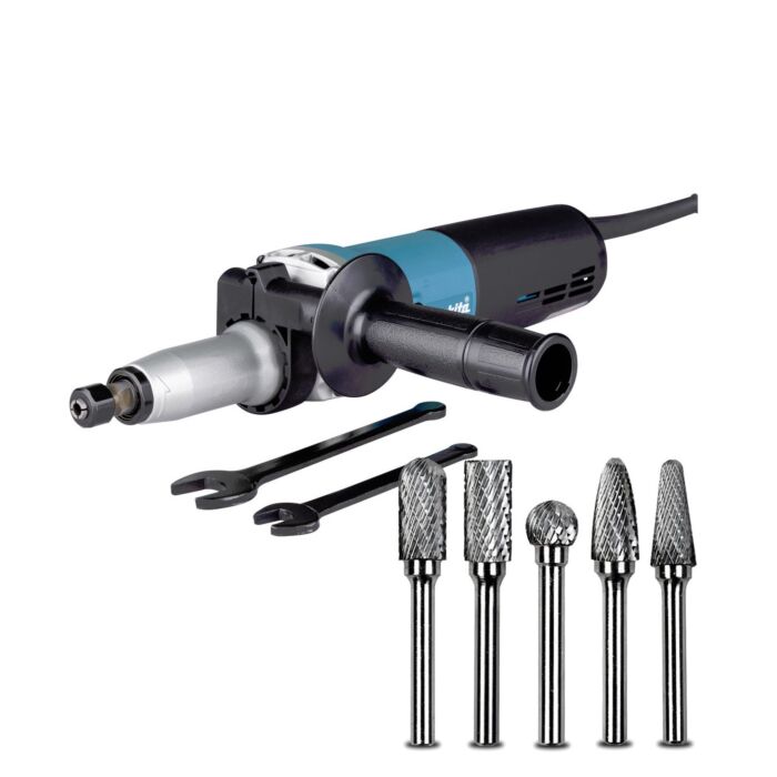 Makita GD0810C Die Grinder 110v + Abracs 5pc TCT Burr Pack
