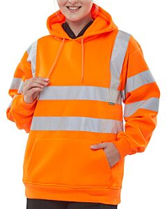 Beeswift Essential Pull-over Hi-vis Hoodie Orange