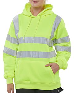 Beeswift Essential Pull-over Hi-vis Hoodie Saturn Yellow