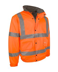 Beeswift Hi-vis Fleece Lined Bomber Jacket Orange