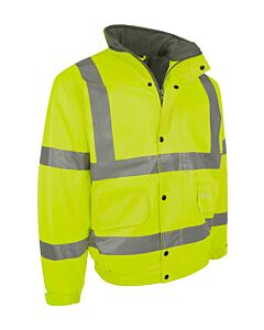 Beeswift Hi-vis Fleece Lined Bomber Jacket Saturn Yellow