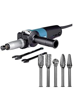 Makita GD0810C Die Grinder 110v + Abracs 5pc TCT Burr Pack