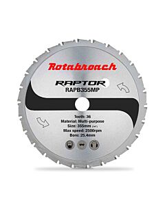 Rotabroach 14" 355mm 36T Multi-Purpose Saw Blade