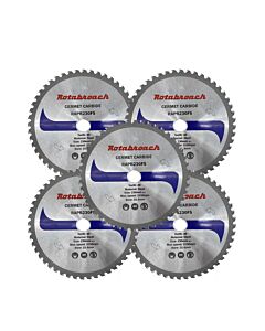 5 X Rotabroach 9" 230MM 48T Raptor Steel Cutting Saw Blade (Evolution Saws)