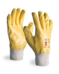Sacobel Yellow Nitrile Gloves - Size 8 -  Pack Of 12