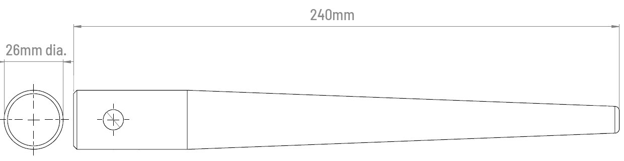 26mm Carrot Drift Pin