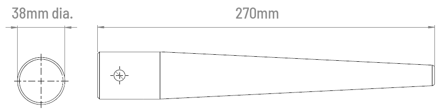 38mm Carrot Drift Pin